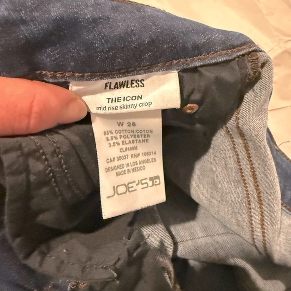 Joe's Flawless THE ICON mid rise skinny crop jean - NWOT - 26 - Picture 14 of 14